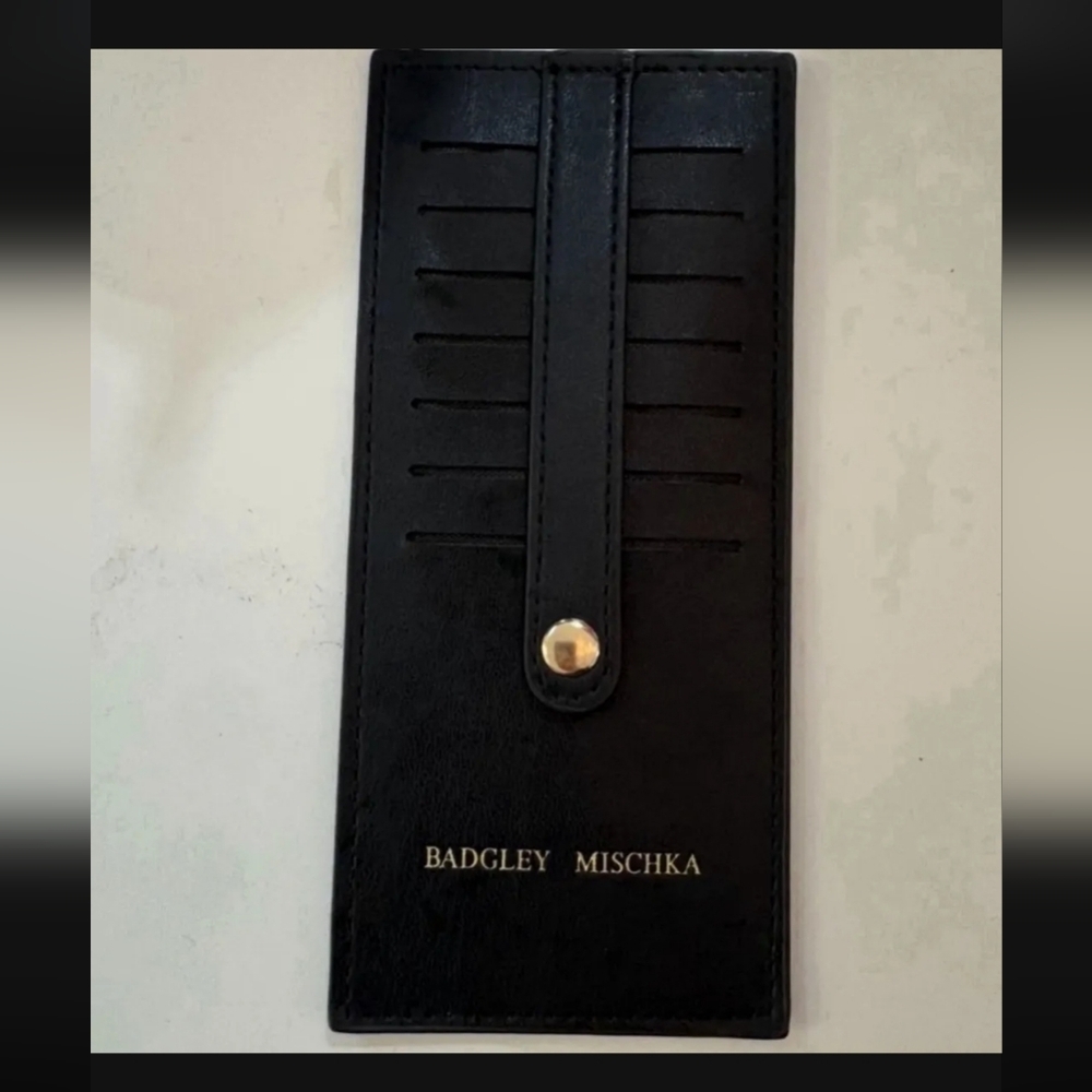 NWT Badgley Mischka Black Or Grey Card Holder